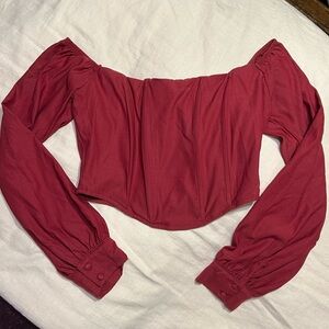 American Threads Red Corset Top